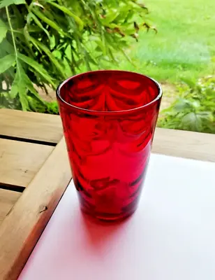 Buy Whitefriars Ruby Red Wave-Ribbed Tumbler Vase. No. 8473 6  By Marriott Powell... • 45£