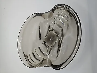 Buy Vintage Handcrafted Amethyst/grey  ART GLASS Bowl Swirls Smooth Bottom  • 15.39£