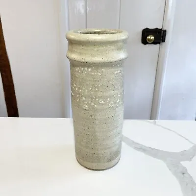 Buy Studio Pottery Stoneware Vase W Impressed G Makers Mark Heavy Chunky Brutalist • 29.99£