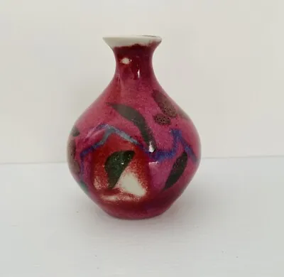 Buy Stunning Australian Studio Pottery Small Bud Vase Marked Glazed Pink • 17.97£