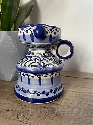 Buy Vintage Stylish Blue & White Decorative Pottery Hand Made In Portugal • 10£