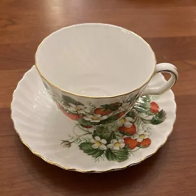 Buy Vintage Royal Adderley   Strawberries Ripe  Tea  Cup And Saucer Set-SWEET • 22.80£