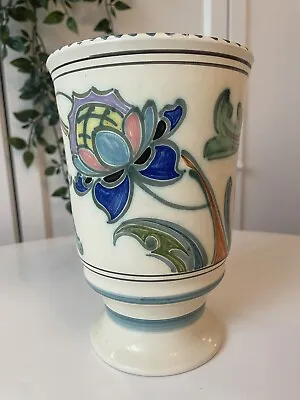 Buy Vintage Hand Painted Cream Devon Pottery Art Nouveau Vase Cottage Farmhouse 8  • 20.71£
