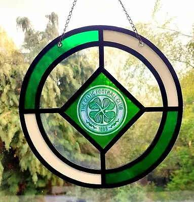 Buy Celtic F.C. Glass Window Hanging.  8 Inch Diameter.  • 23.50£