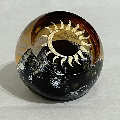 Buy Caithness Total Eclipse Limited Edition 28/200 Brown Engraved Paperweight • 67.68£