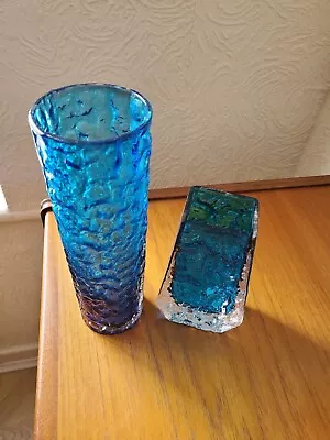 Buy Whitefriars Kingfisher Coffin Vase And 1 Other Textured Vase • 10.50£