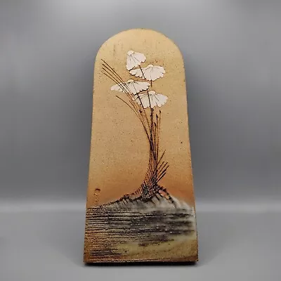 Buy Vtg Paul Gooderham Studio Pottery Wall Art Tile Plaque Stamped Textured Flower • 6£