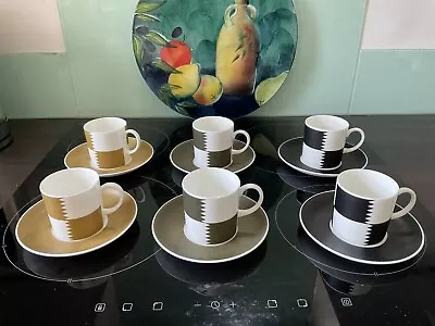 Buy Susie Cooper Heraldry  Set Of 6 Coffee Cups And Saucers - Excellent Cond • 20£