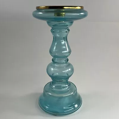 Buy Aqua Teal Blue  Glass Candle Holder • 14.21£