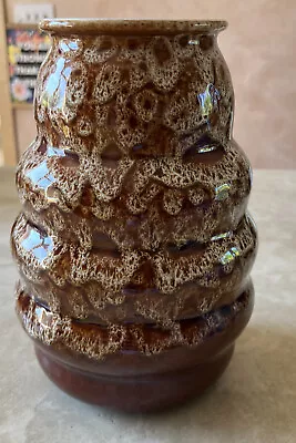 Buy Vintage MCM 1970s New Devon Ceramic Mottled Honeycomb Bubble Vase Mid Century • 14£