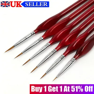 Buy Extra Fine Detail Paint Painting Brushes Set Of 6 Art Miniatures Model Maker • 4.19£