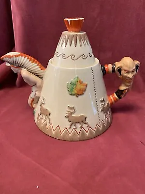 Buy Rare Clarice Cliff Ceramic Teepee Teapot  Newport Pottery, Greetings From Canada • 474.99£