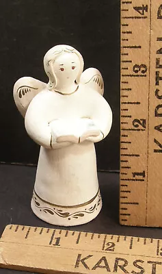 Buy Hand Painted Folk Art Pottery Figural Singing Angel Candle Snuffer Moscow Russia • 18.85£