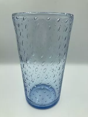 Buy Whitefriars Flared Bullicante Controlled Air Bubbles Glass Vase Sapphire Blue 6  • 25£