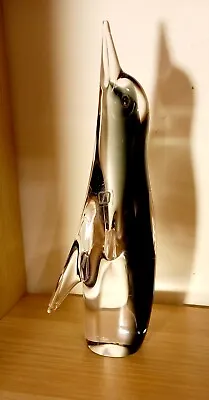 Buy MURANO Italy  V. Nasson & Co  10  Smoky Grey  Glass Penguin Statue • 25£