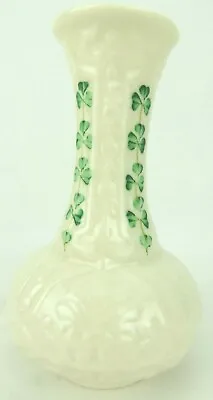 Buy Belleek Bud Vase Shamrocks Hand Painted Porcelain Ivory 5.5  • 22.05£