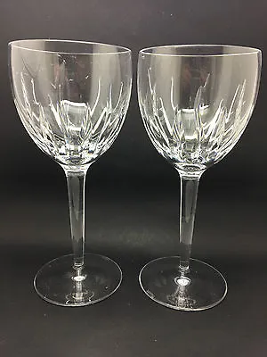 Buy Pair Of Large Stu Crystal Red Wine Glasses,  Hand Cut & Polished - Signed • 69.97£