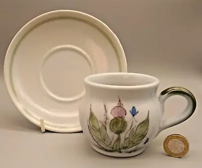 Buy Vintage Buchan Stoneware Tea Cup & Saucer Thistleware Portobello Scotland #a • 10.99£