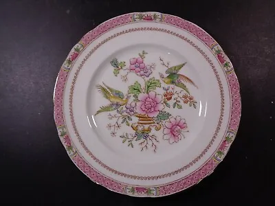Buy Royal Tuscan China Pink Small Dinner Salad Plates Exotic Birds Of Paradise • 7.99£