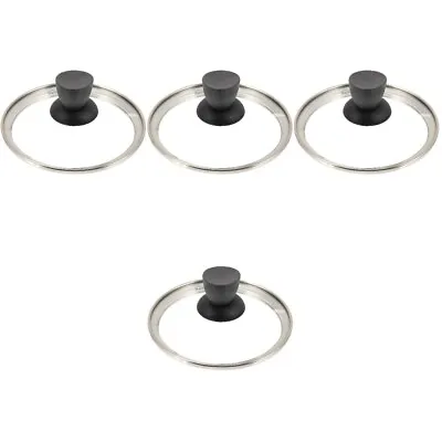 Buy  4 Count Glass Lid Stainless Steel Soup Saucepan Cookware Kitchen Pot Cover • 26.89£