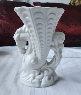 Buy Sylvac 3474 Stunning Seahorse And Shell Vase In White,rare • 39.99£