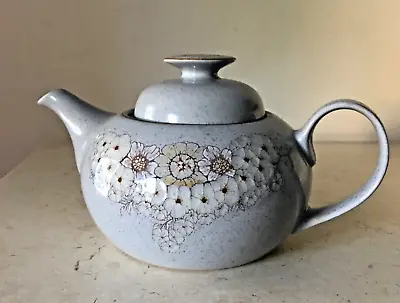 Buy Denby Reflections Tea Pot Blue Floral  Fine Stoneware Retro Vintage • 38.99£