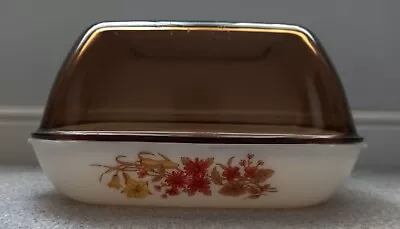 Buy Vintage Pyrex Harvest Spray Caserole/Easy Roast Dish With Amber Lid Dish • 25£
