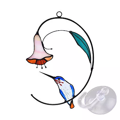 Buy Stained Glass Dad Mom Gift Patio Window Hangings Beautiful Birds Flower Perfect • 10.92£