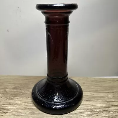 Buy Glass Candlestick Maroon Red • 8£