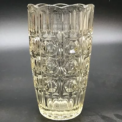 Buy Antique Lead Crystal Chunky Glass Vase Stunning Piece • 35.99£