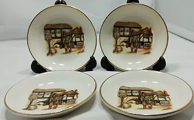Buy 4 Vintage China Trinket Dishes/Coasters By Sandland Ware  The Jolly Drover Pub • 4.99£