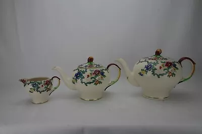 Buy Vintage(1930s) Pair Of Royal Cauldon  Victoria  Tea Pots, Very Rare, A+++++ • 68£