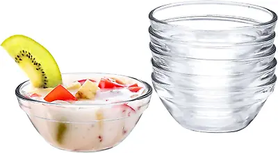 Buy Glass Bowl For Dipping Sauce, Wieat 6 Pcs Small Condiment Pots, Round Clear For • 13.41£