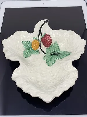 Buy Shorter & Son LTD Stoke-on-Trent England Porcelain Berries Leaf Trinket Pin Dish • 17.05£