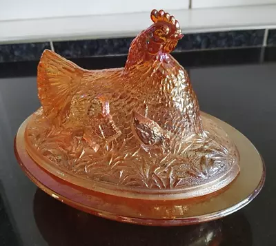 Buy Small Carnival Coloured Glass Chicken Egg Basket/Holder • 4£
