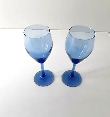 Buy  Vintage Cobalt Blue Crystal 7 Oz. Wine Glasses Set Of 2 • 19.30£