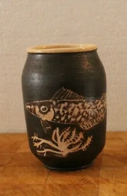 Buy Charming Marazion Cornish Studio Pottery Vase Long Fish Design • 24£