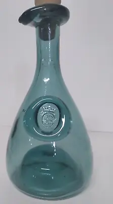 Buy Vintage Holmegaard Cherry Elsinore Wine Bottle Green Glass Carafe CE Crown • 11.34£