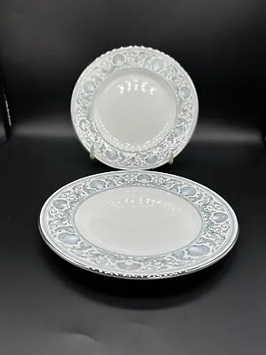Buy Wedgwood WHITE DOLPHINS R4652:  2 X 6  Tea / Side Plates UNUSED • 19.99£