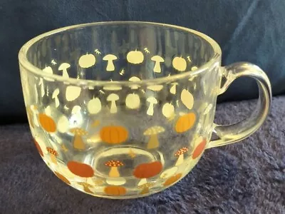 Buy Tk Maxx Halloween ASDA Pumpkin / Toadstools Cute Cappuccino Glass Mug Autumn🎃🎃 • 15£