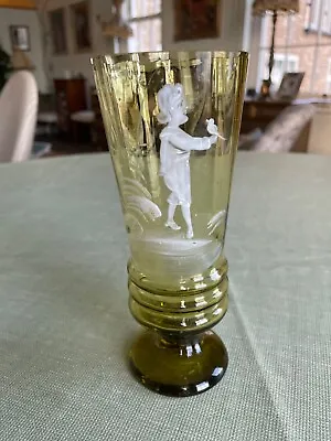 Buy Antique Mary Gregory Glass Vase Hand Painted • 20£