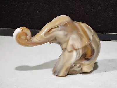 Buy Vintage Imperial Glass Elephant Figurine Caramel Slag 4.5” ORIGINAL LABEL • 28.81£