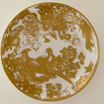 Buy Royal Crown Derby English Bone China Gold Aves Small Dish Plate • 49.99£