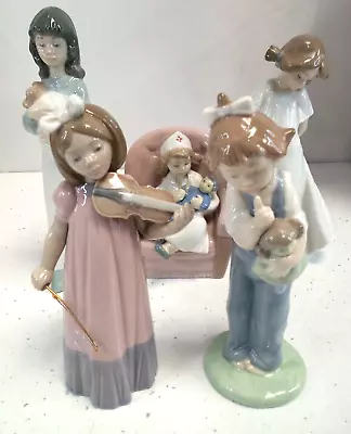 Buy X5 Nao By Lladro Porcelain Ornaments, Nurse, Girl With Doll, Woman & Puppy #213 • 19.95£