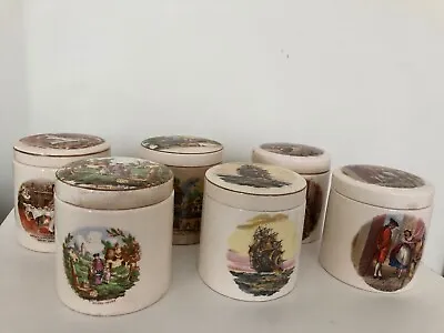 Buy Vintage Decorative Collection Sandland Ware Lidded Jars Staffordshire England  • 80£