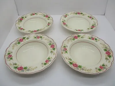 Buy 4 Vintage Grindley England Creampetal Floral Dish/Bowl With Pink Flowers • 22.19£