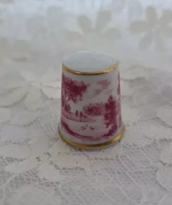 Buy Pink & White Country Scene Bone China Thimble - Nature - Collectable Kaiser • 3.20£