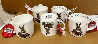 Buy Royal Worcester Christmas Set Of 6 Wrendale Christmas Mugs By Hannah Dale • 65£