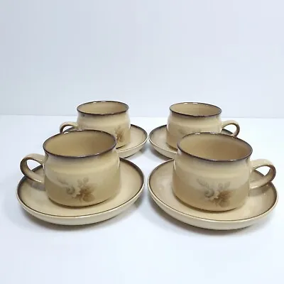 Buy Denby Memories Cups And Saucers Fine Stoneware England Set Of 4 Vintage • 15.85£