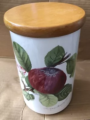 Buy Portmeirion Pomona Large Wooden Lid Hoary Morning Apple Storage Jar - Vgc • 12£